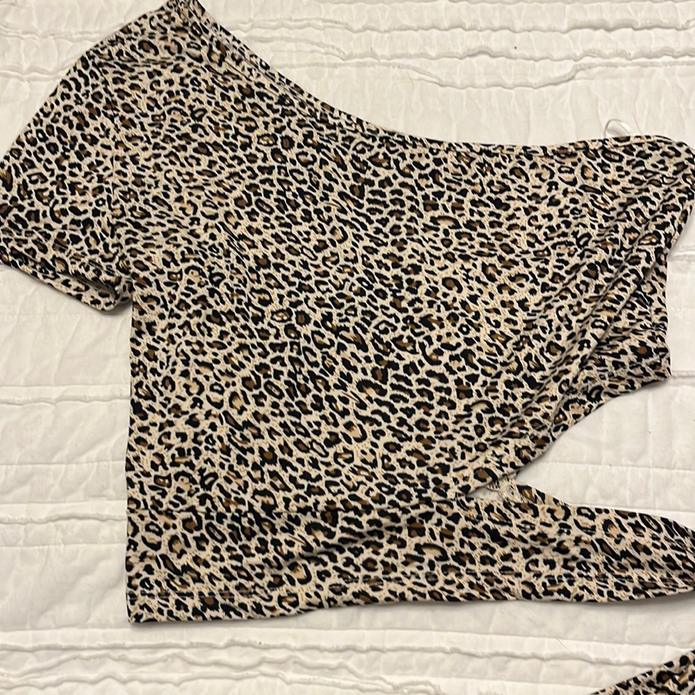 SHEIN top. Leapord print. Size M.